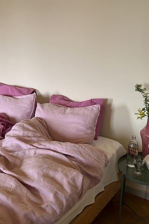 Pastel Purple Linen Bedding Set Single