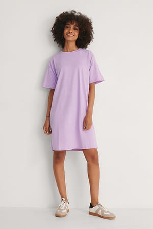 Purple Boxy T-Shirt Dress