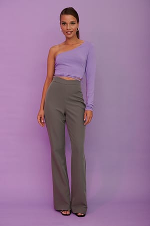 Grey Recycled V-shaped Suit Pants