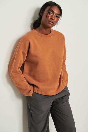 Orange Rust Wide Sleeved Organic Sweater