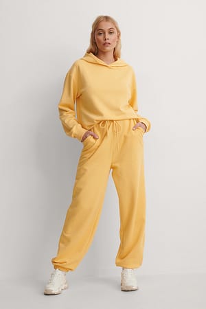 Yellow Oversized Drawstring Sweatpants